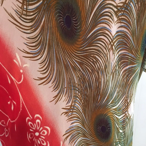 Red print/ sequences  maxi dress   2X - Picture 7 of 8